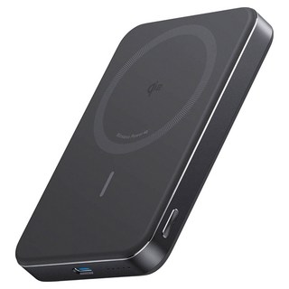 ANKER MagGo Qi2 超薄磁吸行動電源 10000mAh 15W 原廠保固, A1664, 黑色