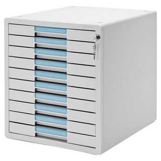 Sysmax 系統附鎖10層文件櫃 1210k (混合色), 10層, 灰色