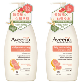 Aveeno 燕麥活力保濕乳 活力果香, 354ml, 2瓶