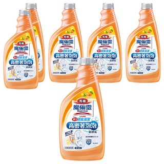 Kao 花王 Magiclean 魔術靈 高密泡馬桶清潔劑 更替瓶 強力消臭清潔 柑橘消臭, 500ml, 6瓶