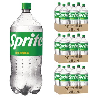 Sprite 雪碧 清爽檸檬風味, 2L, 18瓶