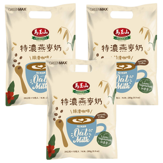 馬玉山 特濃燕麥奶絲滑咖啡 10包, 28g, 3袋