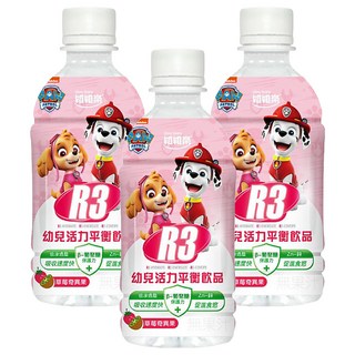 維維樂 R3 幼兒活力平衡飲, 草莓奇異果口味, 350ml, 補充水分電解質, 添加葡聚醣和鋅, 3瓶
