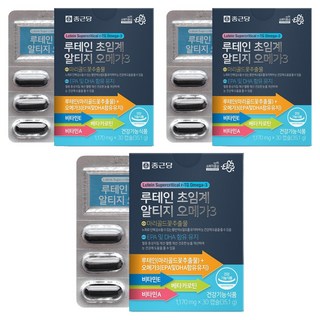 Chong Kun Dang 鍾根堂 Pharm 葉黃素超臨界rTG Omega-3, 30錠, 3個