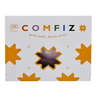 COMFIZ 康菲 幼幼3D醫療口罩 10.6 x 9.9cm 1~3歲, 兔兔寶貝 紫色, 30片, 1盒