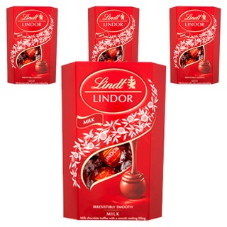 Lindt 瑞士蓮 LINDOR LINDOR牛奶巧克力球, 200g, 4盒