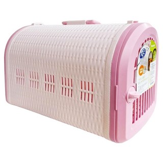 IRIS OHYAMA 愛麗思歐雅瑪 犬貓外出提籠 附背帶 BL460, 桃色, 1個