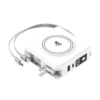 HONG JIN 宏晉 全能旅充行動電源 Type-C, HJ-V2 PRO, 柔霧白