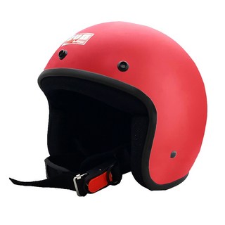 evo helmets 艾莉莎復古騎士安全帽 附冰絲面罩, 消光深粉