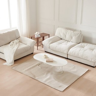 이노센트 하늘 N1 패브릭 모듈 3.5인용 소파 + 스툴 방문설치, 아이보리