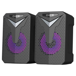 DIKE 炫光重低音2.0喇叭 USB供電 DSM270, 霧黑