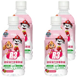 維維樂 R3 幼兒活力平衡飲, 草莓奇異果口味, 350ml, 補充水分電解質, 添加葡聚醣和鋅, 4瓶
