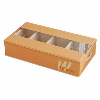 小麥購物 可折疊沙發床底收納盒 L2371, 橙色, 1個