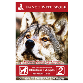 DANCE WITH WOLF 狗糧, 農場雞肉蘋果, 2.5lb, 1袋