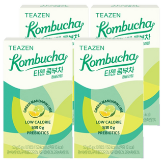 TEAZEN 茶禪 康普茶 青橘萊姆口味, 4盒, 5g, 10條