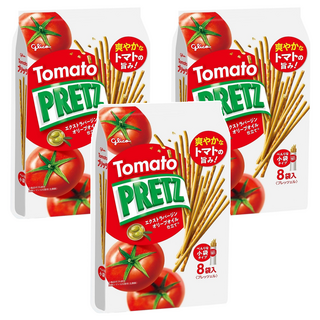 glico 格力高 PRETZ 百力滋 蕃茄脆棒 小包裝 8包入, 109.6g, 3袋