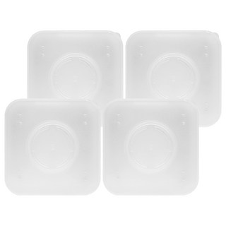 Solone 台灣公司貨 海綿專屬收納盒 方形, 4個, 透明白