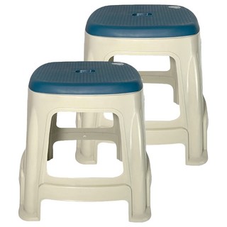 UDA 有達 小雙喜 塑膠椅 Set 2 PP塑膠 台灣製, 36 x 31 x 34cm, 藍色