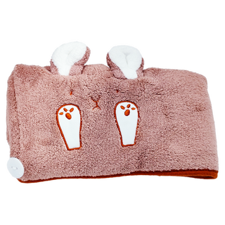 怪獸超強吸水珊瑚絨乾髮帽 65 x 25cm, 煙粉色, 1個