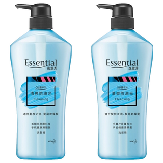 Essential 逸萱秀 瞬效鎖水系列 清爽防油光洗髮精 0矽靈添加 適合髮根泛油、髮尾乾燥髮, 700ml, 2瓶