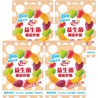 活益比菲多 飽嘴軟糖 綜合水果口味 益生菌機能軟糖, 72g, 4包