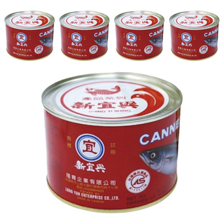 新宜興 蘇澳 蕃茄汁鯖魚，保證不加防腐劑, 445g, 5罐