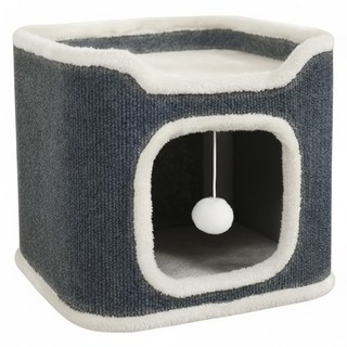 毛皇上 貓樹洞造型貓窩 1層, 1個, 灰色