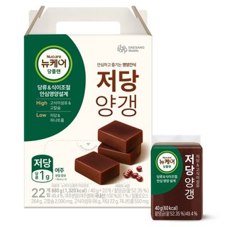 뉴케어 당플랜 저당양갱 22p, 880g, 1개
