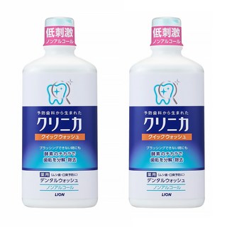 LION 獅王 固齒佳酵素漱口水套裝, 低刺激性, 無酒精, 2瓶, 450ml