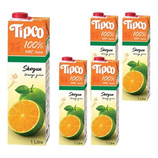 Tipco Shogun柳橙果汁, 1L, 5個