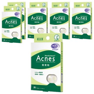 MENTHOLATUM 曼秀雷敦 Acnes 台灣公司貨 痘痘貼 極致薄綜合型, 26片, 6盒