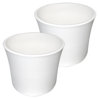 翠筠 如意花盆 8.5吋 2個, 白色, 1件