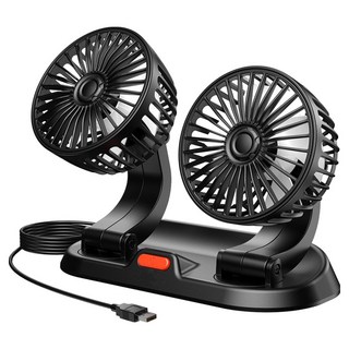車用USB雙頭風扇, 風向360度, F410