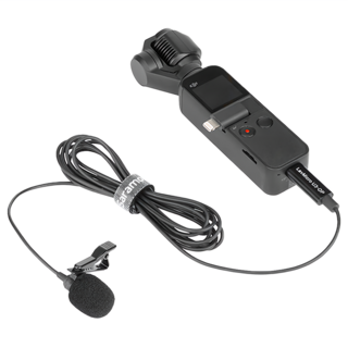 Saramonic楓笛 LavMicro U3-OP Type-C全向型領夾麥克風 - DJI OSMO Pocket 專用 2米線長, 黑色