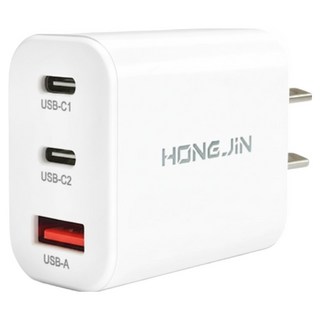 HONG JIN 宏晉 33W 多口快充頭, 1個, 白色