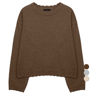 BURU N JUDY 女款扇形飾邊圓領針織衫 BOSAPO520A