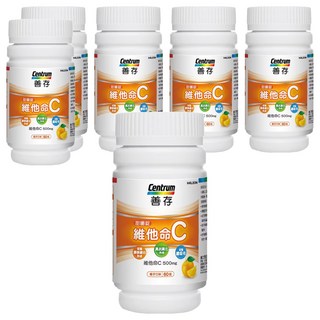 Centrum 善存 維他命C甜嚼錠 免配水直接吃 相當於16顆檸檬的維他命C, 60顆, 500mg, 6罐