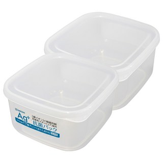 NAKAYA 日本抗菌保鮮盒 透明色 700ml, 保鮮盒2個, 1組