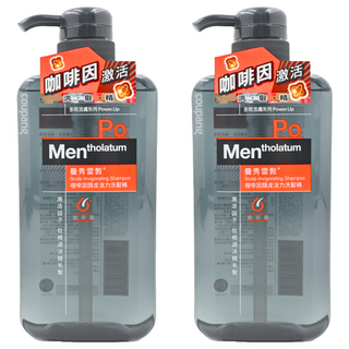 MENTHOLATUM 曼秀雷敦 男士咖啡因頭皮活力洗髮精, 550ml, 2瓶