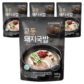 교동식품 돼지국밥, 500g, 4개