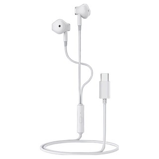 Celebrat D12 TYPE-C 耳塞式耳機 舒適配戴 入耳式設計 14.2mm驅動單元, 白色