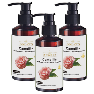 ANDZEN 安得仁 ACO有機保濕按摩基底油 山茶花油, 160ml, 3瓶
