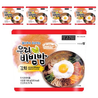 Easy bab 即食韓式拌飯 泡菜風味, 100g, 5個