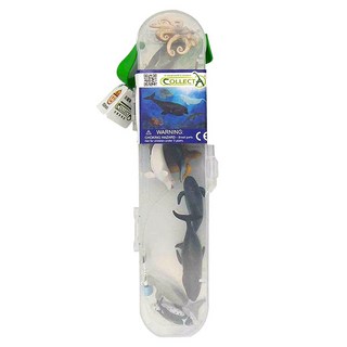 COLLECTA 動物模型玩具 迷你海洋動物 2, 海洋生物模型玩具套裝, 1盒