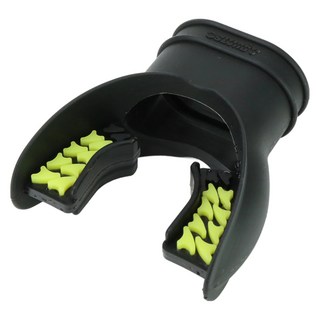 AQUATEC 矽膠咬嘴 MP-900 潛水 舒適無毒無味 符合人體口腔齒型設計, 黃色 + 黑色