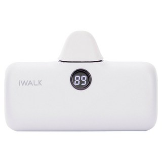 Iwalk Battery 第五代口袋電源 Lightning, Pro快充直插式行動電源 數碼顯示, DBL5000PL, 白色
