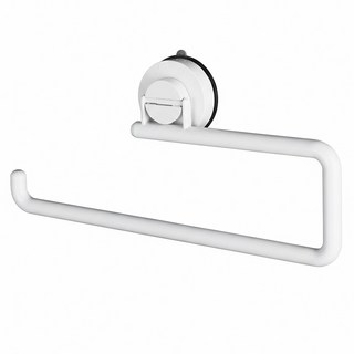 deHUb 吸盤式廚房紙巾架, 免釘安裝, 增添室內裝飾, 白色, 1個