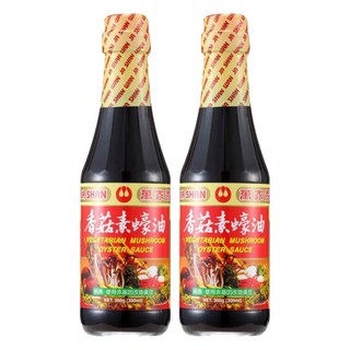 萬家香 香菇素蠔油, 玻璃瓶包裝, 嚴選台灣埔里香菇研磨粉, 純釀造工藝, 不添加化學醬油、焦糖色素、味精, 360g, 2瓶