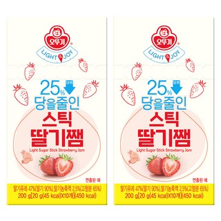 OTTOGI 不倒翁 Light & Joy 減糖條裝草莓醬, 20g, 20個