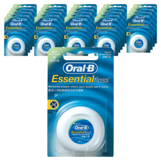 Oral-B 歐樂B 含蠟牙線 薄荷味, 50m, 1入, 25個